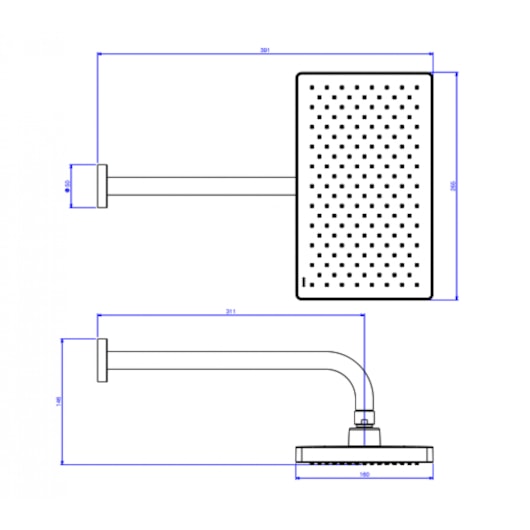 Chuveiro Retangular de Parede Flex Max Cromado Deca - Imagem principal - ea020ff7-e5bd-4ba5-8fe5-1248dee832c7