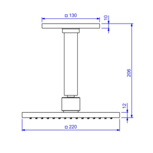 Chuveiro Retangular de Teto Flex Max Black Matte Deca - Imagem principal - 139ae4ea-6ade-42fb-a658-85b5dcf750c7