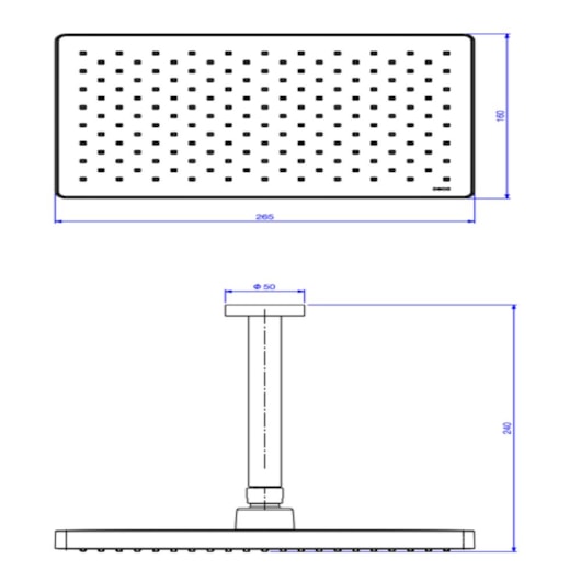 Chuveiro Retangular De Teto Flex Max Summer Gold Deca - Imagem principal - 5ce7a019-821f-43d5-8ba0-e163acd15d45