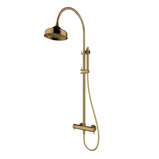 Chuveiro Retrátil De Coluna Estilo Retro Rb3100 Dourado Escovado Rubinettos - Imagem principal - 4405774a-77d7-4000-b4ea-5c5f59909c06