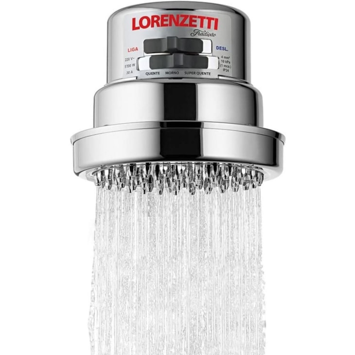 Chuveiro Tradição Cromado Lorenzetti 127V 5500W