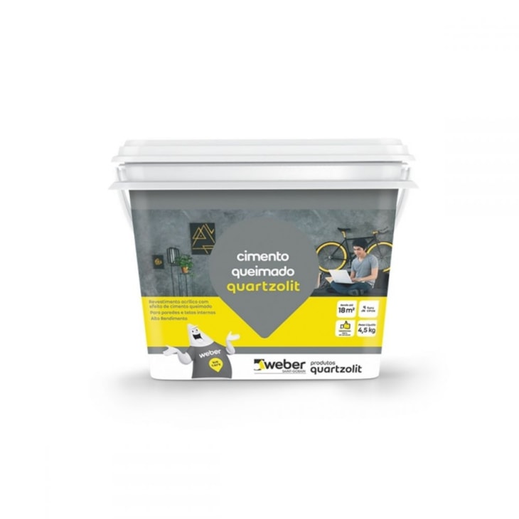 Cimento Queimado 4,5kg Cinza Escuro Quartzolit