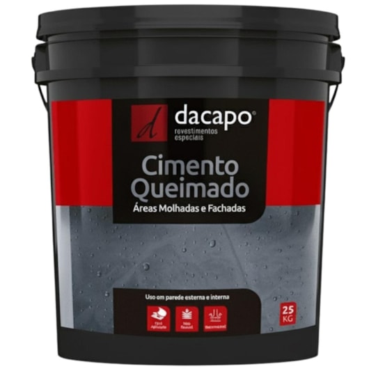 Cimento Queimado Para Fachadas Barbante Suave Dacapo 25kg - Imagem principal - c153a91b-fa9b-4587-bcda-5443331ee650