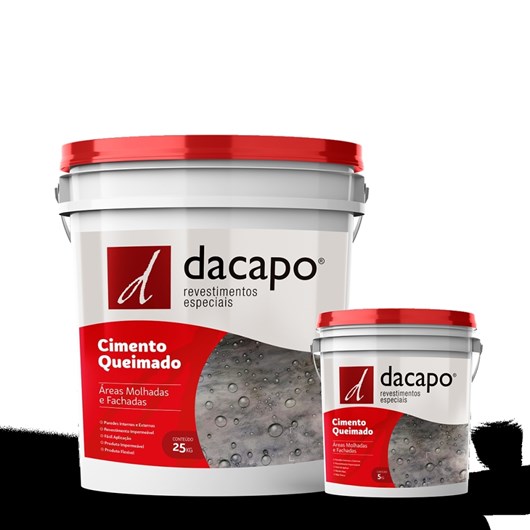 Cimento Queimado Para Fachadas Chumbo Dacapo 25kg - Imagem principal - 7b3f9a25-ca9d-436c-b717-629fc7b55c1c