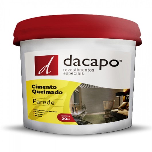 Cimento Queimado Para Parede Chumbo Dacapo 20kg - Imagem principal - fc763dbc-c143-4c99-8b67-04509421ddb5