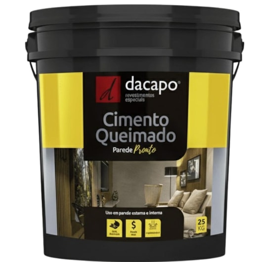 Cimento Queimado Para Parede Pronto Barbante Dacapo 25kg - Imagem principal - d67b1f4c-c3c3-471f-a29e-7a3fd1f34b7c