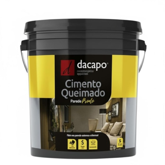 Cimento Queimado Para Parede Pronto Barbante Suave Dacapo 5kg - Imagem principal - 9c62ca81-54e3-4e77-b8a3-8efe52f0005d