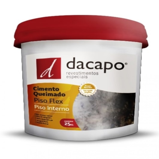 Cimento Queimado Para Piso Flex Bege Dacapo 25kg - Imagem principal - 36d731c4-b955-4450-8425-e521ec715cb5