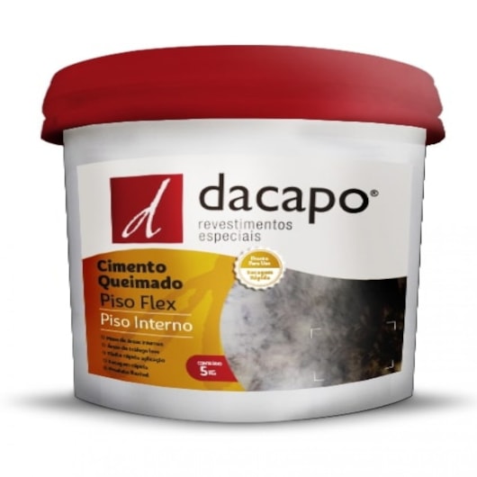 Cimento Queimado Para Piso Flex Bege Dacapo 5kg - Imagem principal - b5b4c12c-0d4c-425e-bfd1-5fa351a784d3