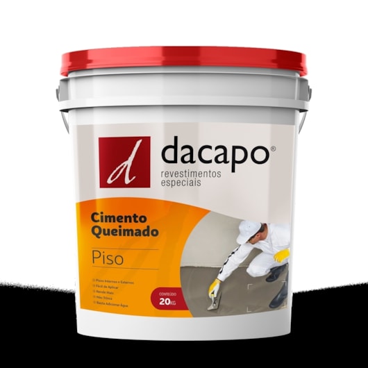 Cimento Queimado Para Piso Platina Suave Dacapo 20kg - Imagem principal - e43ac3b1-dde4-4c2e-8f28-b8ed5cf02f2f