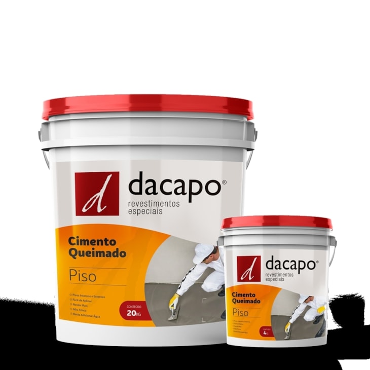 Cimento Queimado Para Piso Platina Suave Dacapo 4kg