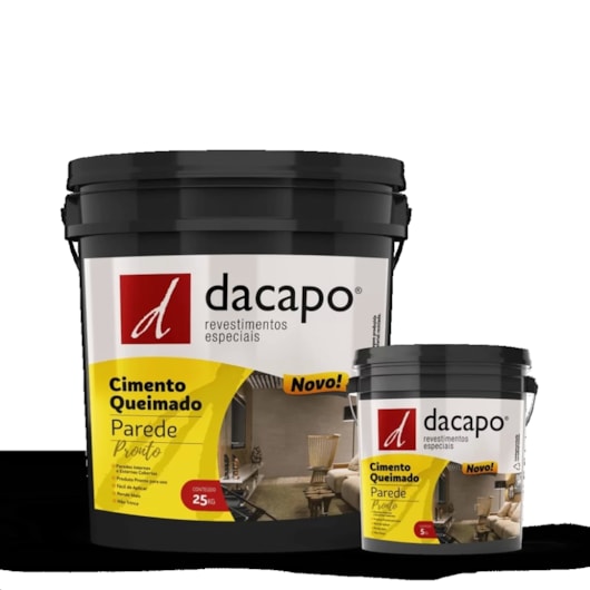 Cimento Queimado Parede Pronto Concreto Suave Dacapo - Imagem principal - 5816ff5a-e56f-494d-89d0-0a9479f30b5b