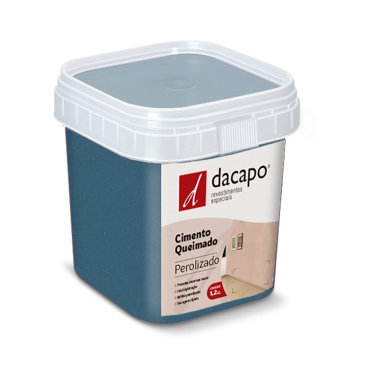 Cimento Queimado Perolizado Azul Dacapo 1,2kg