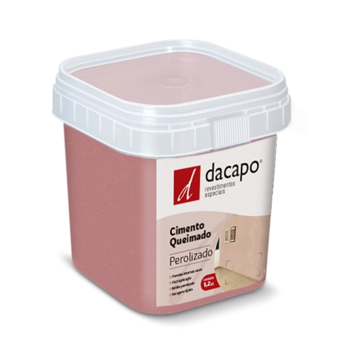 Cimento Queimado Perolizado Rosa Gold Dacapo 1,2kg