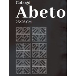 Cobogó Argila Abeto Carbono Manufatti 25X25Cm
