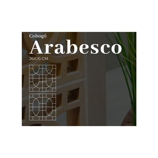 Cobogó Argila Arabesco Carbono Manufatti 25X25Cm - Imagem principal - 926afb28-9723-40db-be08-76e257145886