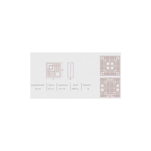 Cobogó Manufatti Argila Tasmania Off White 26x26cm - Imagem principal - 09b0debb-4c4c-4512-aa3c-3655b25011c4