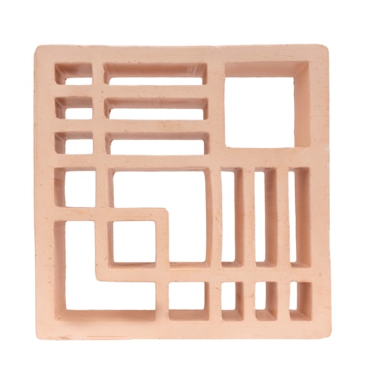 Cobogó Manufatti Argila Tasmania Off White 26x26cm - Imagem principal - 3f69ffcb-ab81-45e0-b72d-291c2a231f65