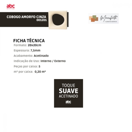 Cobogo Porcelana Amorfo Cinza Quente Acetinado 20x20cm - Imagem principal - fe9c09f1-c146-4cf6-949b-db8daabbe76b