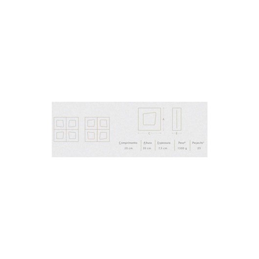 Cobogó Quadrado Branco Brilhante Manufatti 20X20Cm - Imagem principal - 1761f58a-ab13-4177-92b3-5b3ee30505b2