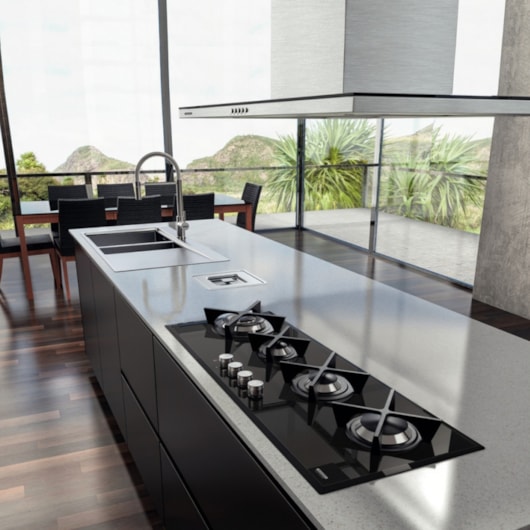 Coifa De Ilha Em Aço Inox Slim Isla 90 Split Tramontina 220v 90cm - Imagem principal - 6662212f-29a1-40f4-9503-da714ee70e78