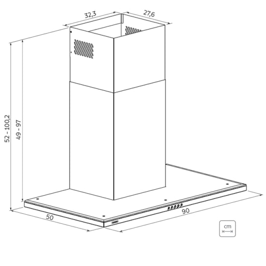 Coifa Inox Slim Wall 90 Aço Inox Black Steel 220 V Tramontina  - Imagem principal - 8a1daf76-492a-4dd6-b956-bd80aa8e28cc