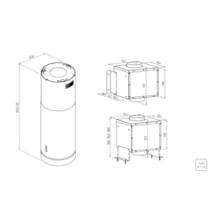 Coifa Tube Isla Split Inox Tramontina 35cm 220V