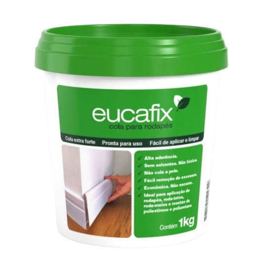 Cola Eucafix Para Rodapé Acqua Eucafloor 1kg - Imagem principal - 0fcd7cc7-9cc5-4e6a-ad61-6606f02f94e8