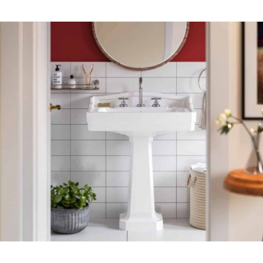 Coluna Para Lavatório Clássica Branco Celite 52cm - Imagem principal - 35d2c553-6760-492e-9de5-1ebbfff84781