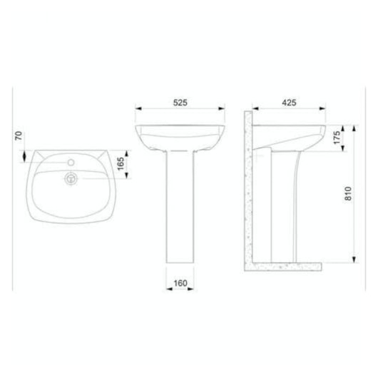 Coluna Para Lavatório Thema Cinza Platina Celite - Imagem principal - a4f638bb-0c77-4e82-9aa6-def754030299