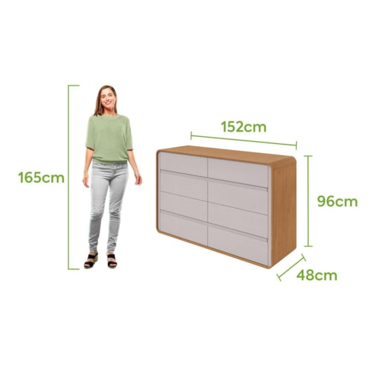 Cômoda Loop Amêndoa Móveis Lopas - Imagem principal - 6bbff194-4fa6-41b8-a800-deea7e7d3cd4