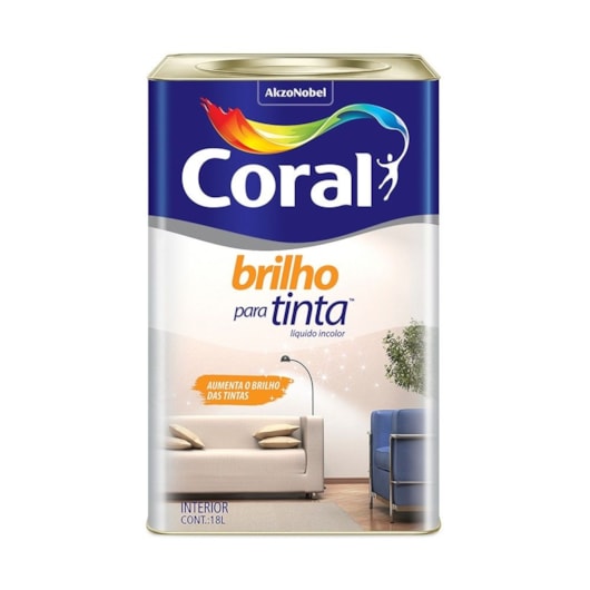 Complemento Parede Brilho Para Tinta Brilhante Transparente 18l Coral - Imagem principal - d14d483a-a6fb-4a6a-aa83-8b36fcca2cec