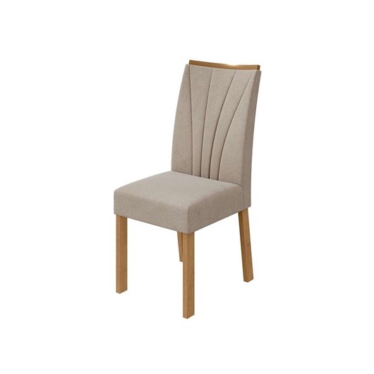 Conjunto 2 Cadeiras Apogeu Tec Veludo Naturale Creme Amêndoa Lopas - Imagem principal - 503e0bc7-debd-48f9-bdbb-881bc4f01f85