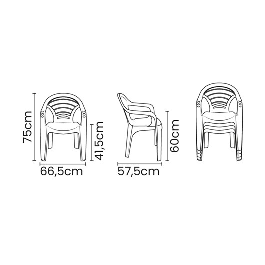 Conjunto 4 Cadeiras Angra Branco Tramontina - Imagem principal - b93ebe5b-9f63-4882-8fc7-38b895acb5cc