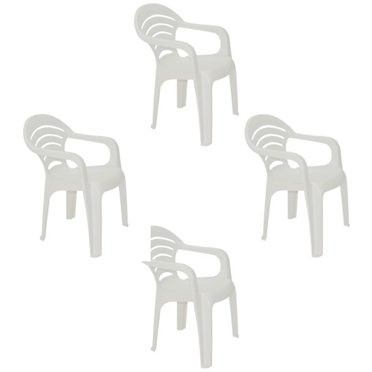 Conjunto 4 Cadeiras Angra Branco Tramontina - Imagem principal - bc2a1199-cb88-4bab-b458-5d30a1772728