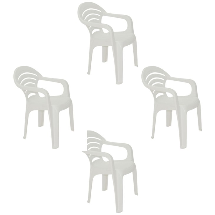 Conjunto 4 Cadeiras Angra Branco Tramontina