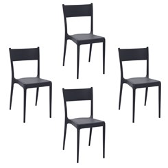 Conjunto 4 Cadeiras Diana ECO Summa Cinza Tramontina