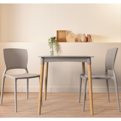 Conjunto 4 Cadeiras Safira Summa Camurça Tramontina