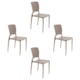 Conjunto 4 Cadeiras Safira Summa Camurça Tramontina - c451192f-3fb0-45fb-91dd-e7d2f0a4b212
