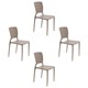 Conjunto 4 Cadeiras Safira Summa Camurça Tramontina - 89cece88-a42b-44bb-91d7-f8597347c7f8