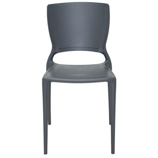 Conjunto 4 Cadeiras Sofia Encosto Fechado Grafite Tramontina - Imagem principal - 8876b441-21e3-4874-a17b-49d14601df86
