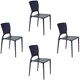 Conjunto 4 Cadeiras Sofia Encosto Fechado Grafite Tramontina - 640760ac-152e-4725-84f3-4978c56448e7