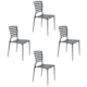 Conjunto 4 Cadeiras Sofia Grafite Tramontina - 12ae3391-d75d-41a2-a2d6-f1c3b265e093