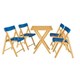Conjunto De Mesa Com 4 Cadeiras Em Madeira Pontenza Tauari 10630/033 Envernizado/azul Tramontina - e7183cf5-5048-4465-bd4a-c12bfdf38448