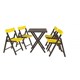 Conjunto De Mesa Com 4 Cadeiras Em Madeira Pontenza Tauari 10630/045 Tabaco/amarelo Tramontina - 4fd106d8-5b42-4d41-a752-5451b9773d97