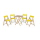 Conjunto De Mesa Com  4 Cadeiras Em Madeira Pontenza Tauari 10630/064 Envernizado/amarelo Tramontina - 86d307bb-2a6f-4622-9213-d4c2730bfd34
