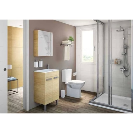 Conjunto Vaso Sanitário E Caixa Acoplada Com Duplo Acionamento Debba Classic Branco Roca - Imagem principal - f6a590f1-41cc-4c5b-98d7-e9dc8e30e4e9