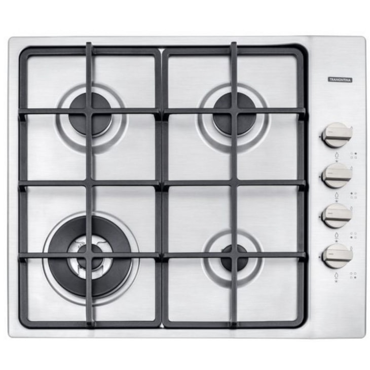 Cooktop A Gás 4 Queimadores Square 4gx He 60 Inox 94701/214 Bivolt Tramontina