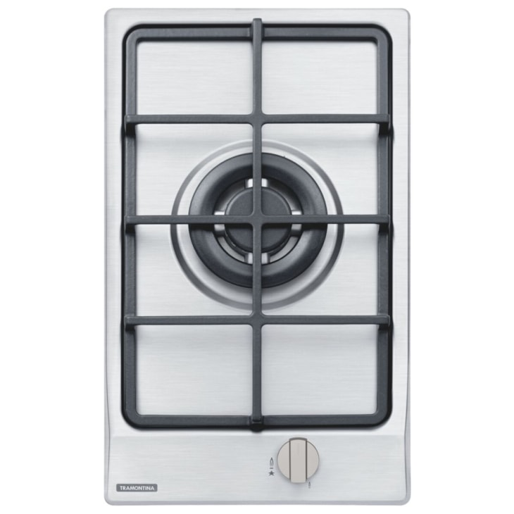 Cooktop a Gás Dominó em Aço Inox e Trempes em Ferro Fundido com Acendimento Superautomático 1 Queimador Tramontina