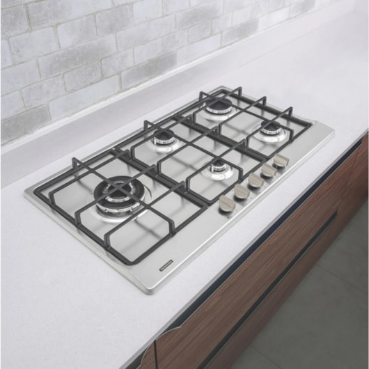 Cooktop A Gás Penta Plus 5 Bocas Inox E Trempes Em Ferro Fundido Tramontina - Imagem principal - d6cdc050-35f2-4208-aa53-d17ee72fd04d